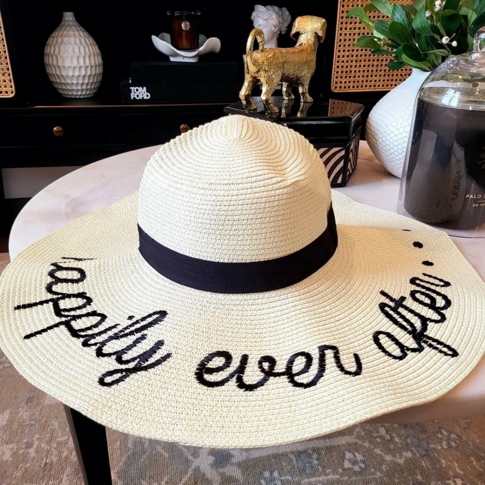 Happily every after big sun brim hat - like new, only used once